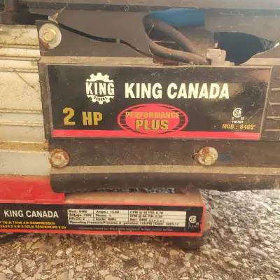 King Canada 2 HP Twin Tank Air Compressor, View more