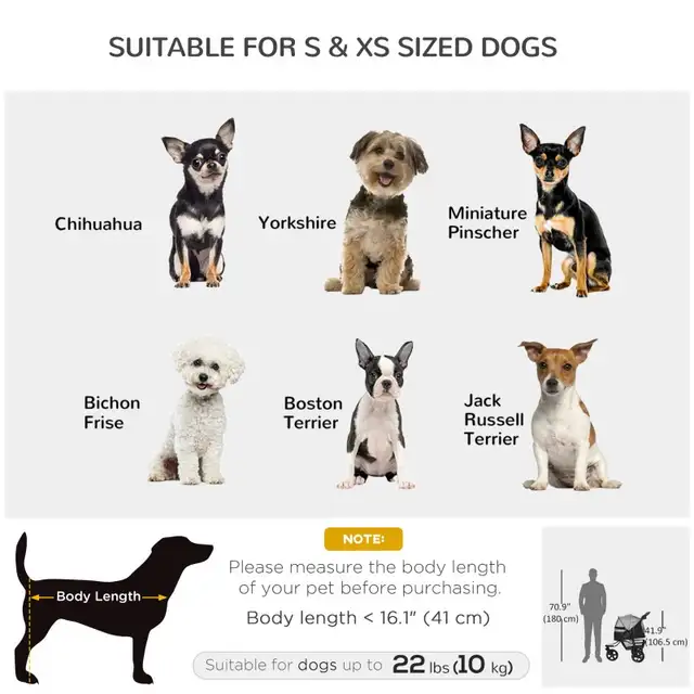 3 Wheel Folding Dog Stroller, Grey Color  in Other in Markham / York Region - Image 10