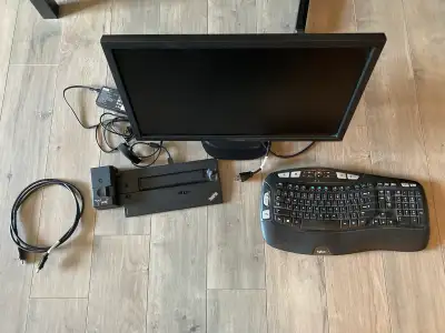 Computer gear: 24” monitor, docking station, etc., View more