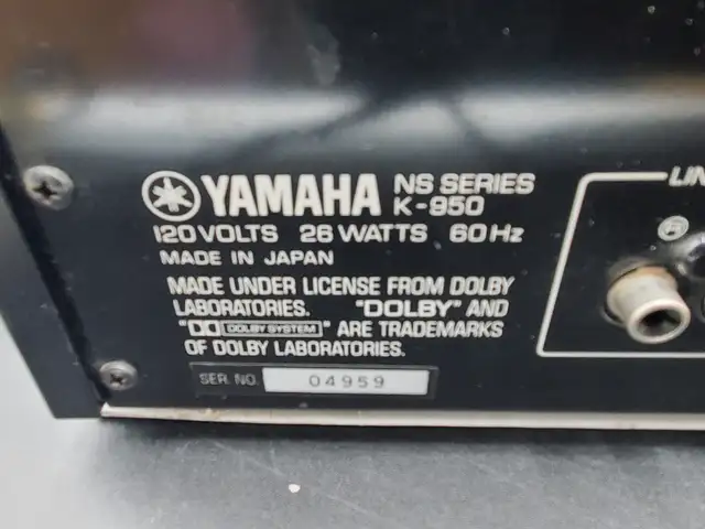 YAMAHA NATURAL SOUND K 950 STEREO CASSETTE DECK METAL JAPAN in General Electronics in Markham / York Region - Image 9
