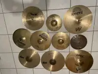 Meinl Byzance, Sabian AA, HH, HHX and Zildjian A Custom Cymbals