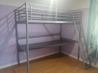 Lit mezzanine avec bureau, View more