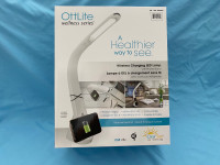 Ottlite Wireless Charging LED Desk Lamp w Phone Stand