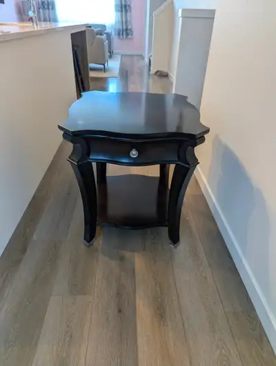 Living room end table with drawer, View more