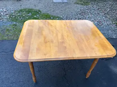 Solid Birch Table, great shape., View more