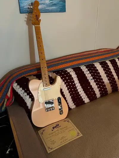 Neville custom shop telecaster in mint condition, beautiful flamed, maple, neck, alder body all the...