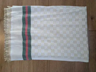 Gucci monogramed lightweight summer scarf - huge!, View more