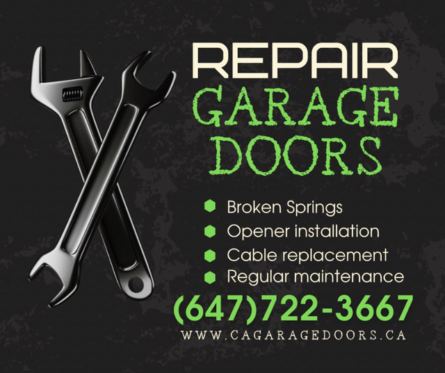 Garage Door and Openers Repair - Installation - Services 24/7 in Garage Door in Markham / York Region