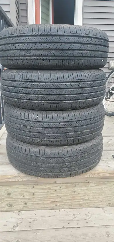 Set of 4 Blackhawk all season tires, size: 195/65/R15, made in Vietnam, without rims, no patches or...