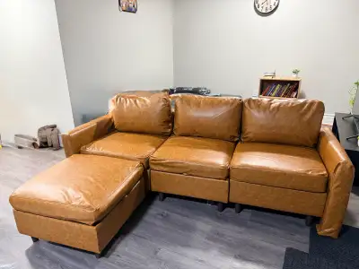 Brand New Open Box  Sofa with Storage under all Seats with Ottom, View more