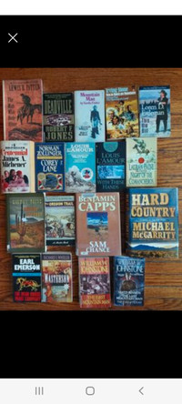Westerns Cowboy paperback & HC Lot of 18 many classics..nice set