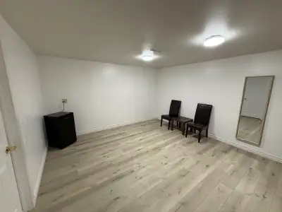 A newly finished room in the basement for rent with private washroom attached to the room. The room...