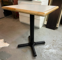 Bistro table (metal + wood)