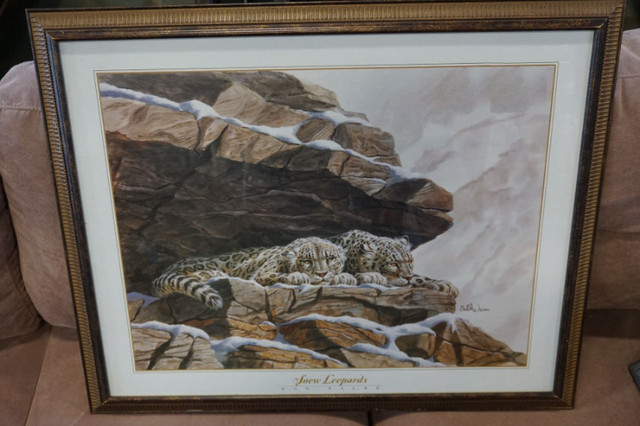 Framed Art - Snow Leopards by Don Balk in Arts & Collectibles in Burnaby/New Westminster