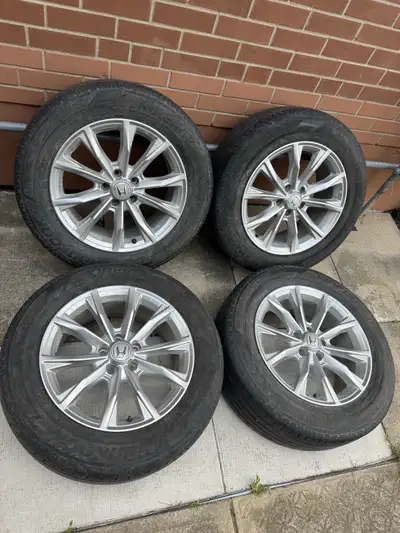 You can use them on a 2012-2025 Honda CR-V. They are OEM from 2024 CR-V. Tires have some life left....