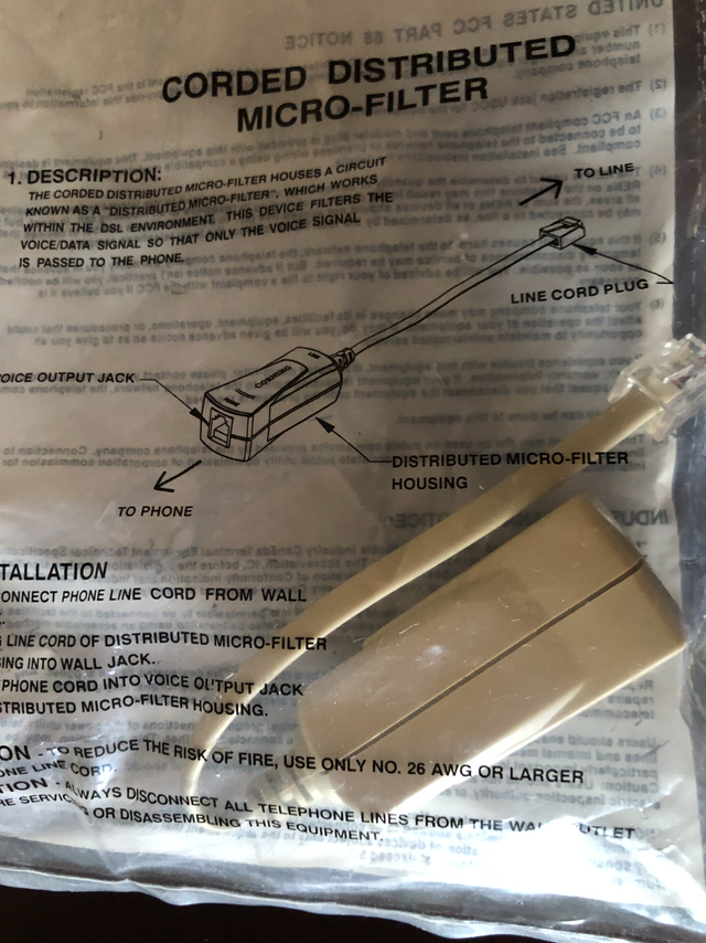 Three (3) Corded Distributed Single Jack Micro Filter in General Electronics in City of Toronto - Image 3