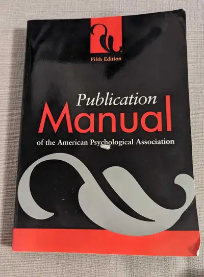 Publication Manual of the American Psychological Association