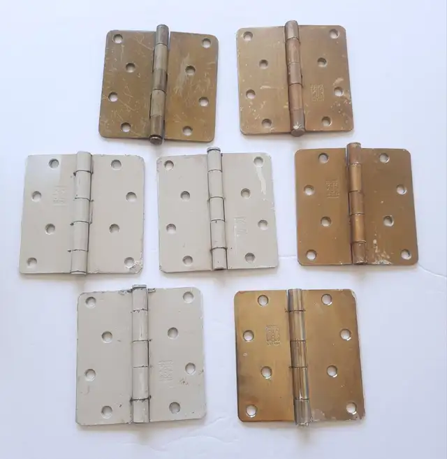 Various Door Hinges - Brass Tone and Painted in Windows, Doors & Trim in Burnaby/New Westminster - Image 4