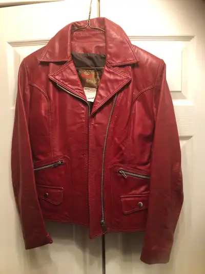 Vintage Women’s Cafe Racer Leather Motorcycle Jacket Bristol, View more