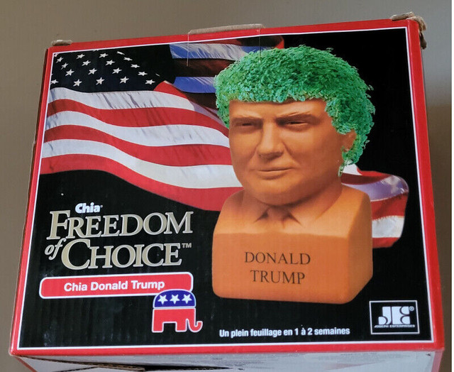 Chia President Donald Trump Freedom of Choice Pottery Planter in Arts & Collectibles in Oshawa / Durham Region