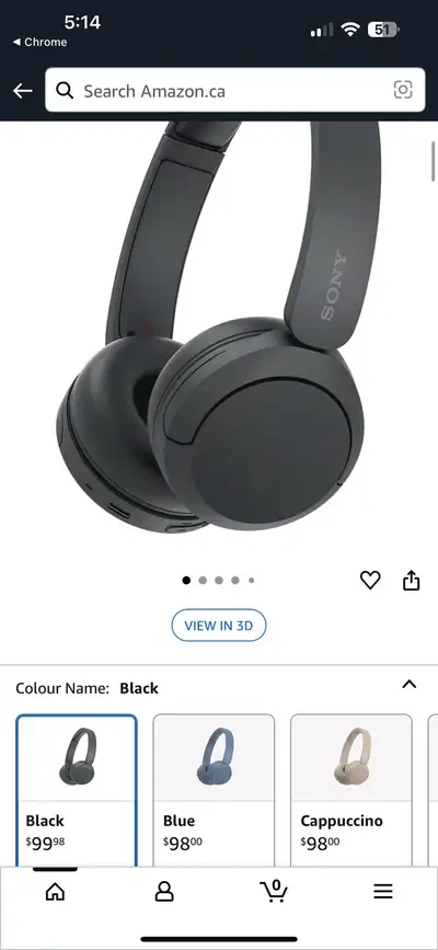 Sony WH-CH520 Wireless Headphones - Black, View more