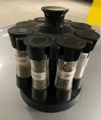 8 piece spice rack with spices 