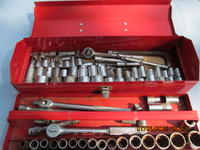 Tool box and 1/2 inch imperial sockets