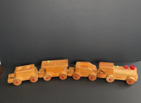 Vintage 4 pc Wood Train Set Children’s Toy