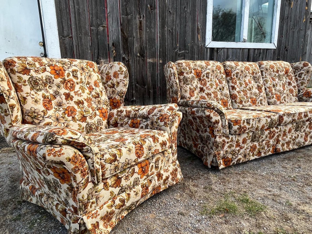 Floral couch and chair  in Couches & Futons in Peterborough - Image 3