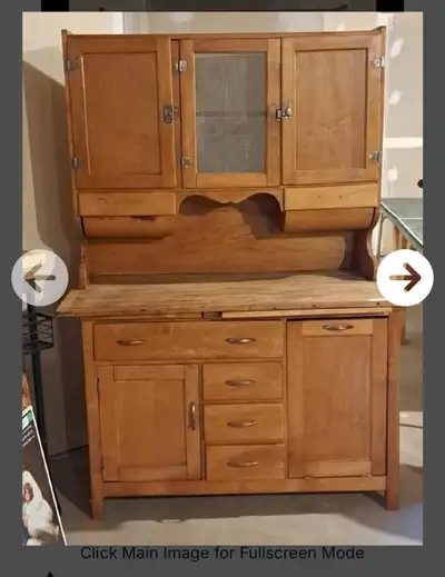 Antique Hoosier cupboard, View more