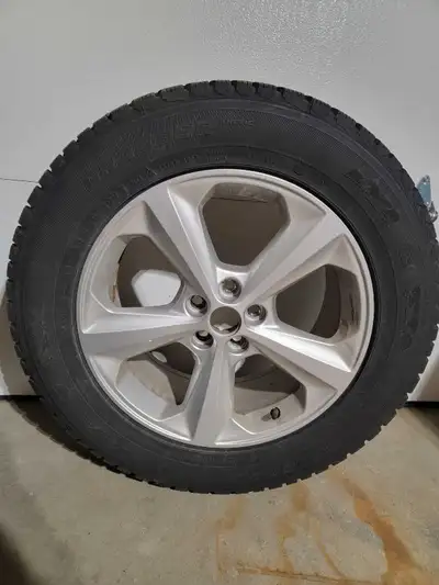 Set of 4 18 Inch Winter Tires/Aluminum Rims and Sensors. 245/60R/18 General Tire Grabber. Ford OEM R...