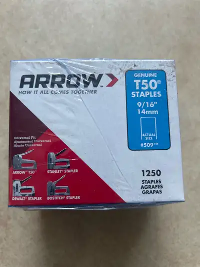 agrafes pour une brocheuse t50 agrafes 9/16 4 boites pour $25 merci