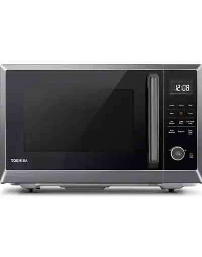 TOSHIBA Air Fryer Combo 8-in-1 Countertop Microwave Oven, Convection, Broil, Odor removal, Mute Func...