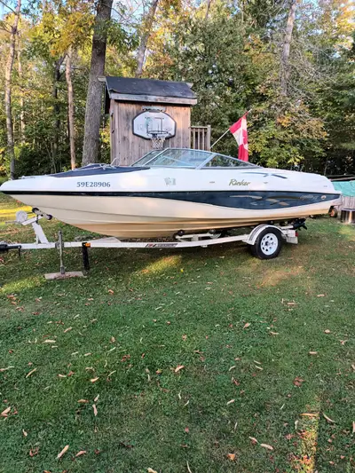 This boat has all new ignition spark plugs and wires , new coil, new propeller,