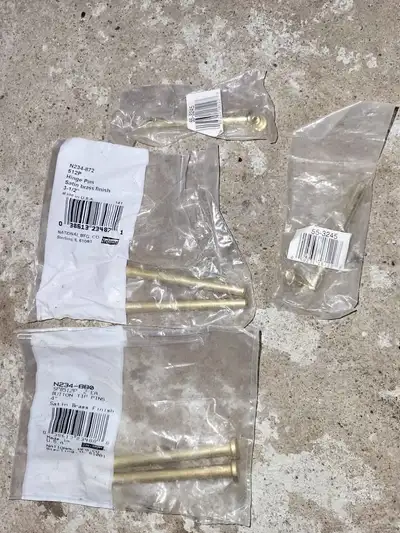 39 packages of brass hinge pins for sale, View more