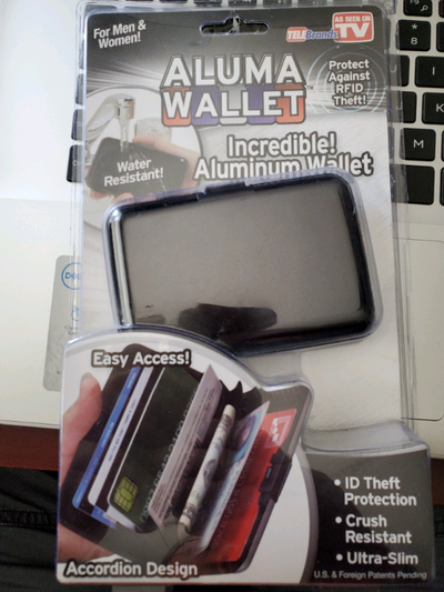 BNIB Aluma Wallet - BLACK, View more