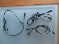 TV Coaxial Cable Connections Short in Black with Push On Plugs.