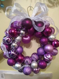 Purple ornament wreath