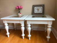 White Wooden End Tables