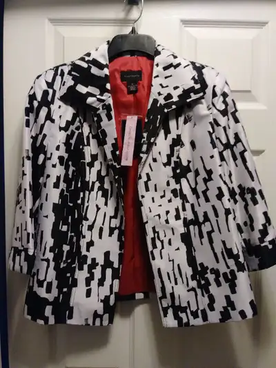 INVESTMENTS BLACK/WHITE JACKET NEW WITH TAGS, View more