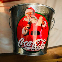 Coca Cola Galvanized Collectible Metal Tin Ice Bucket VTG RARE
