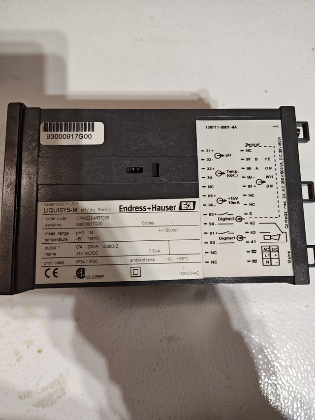 ENDRESS+HAUSER LIQUISYS-M CONTROLLER CPM223-MR7005 - 0/4, 20mA in Other Business & Industrial in Markham / York Region - Image 2
