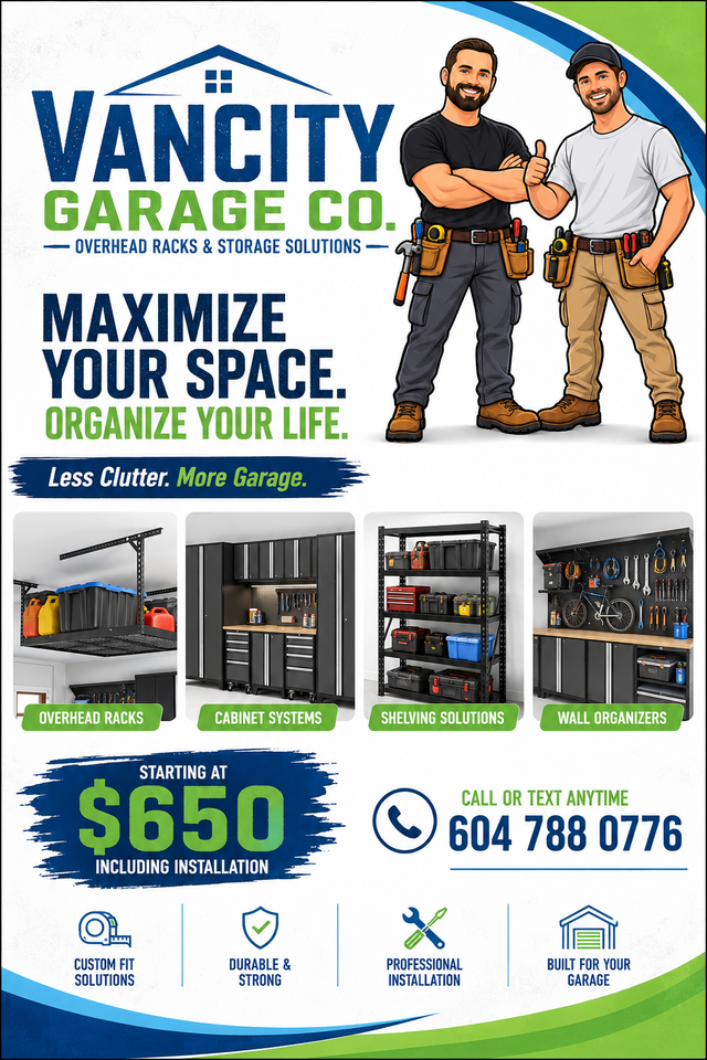 Overhead Rack + Storage / Garage Storage / Includes installation