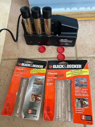 Black N Decker multi charger for up to 4 VersaPak 3.6V batteries, View more