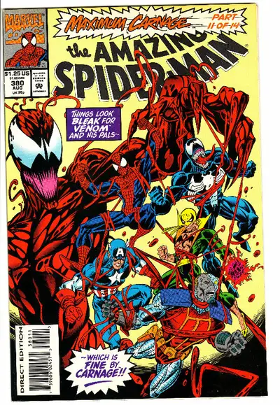 AMAZING SPIDER-MAN COMIC BOOK 380 MAXIMUM CARNAGE 11 OF 14, View more