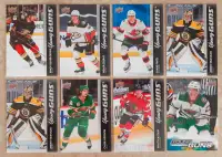 8 cartes de hockey Upper Deck Young Guns Jumbo Swayman + Zegras