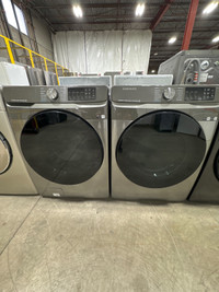 Platinum SAMSUNG 27”, front load, stackable washer & dryer set 