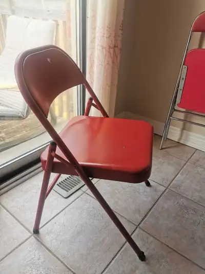 Chairs - Red/Green Metal - Pick Up Only, View more
