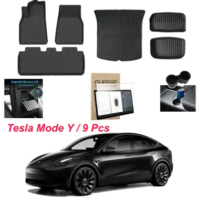 Tesla model Y floor mat and trunk mats. Total 9Pcs, View more