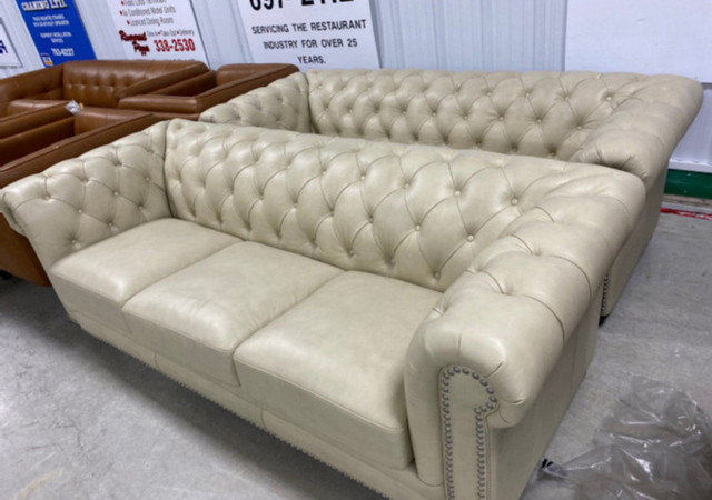 New! Tufted Cream Presidential Sofa in Couches & Futons in Winnipeg - Image 4
